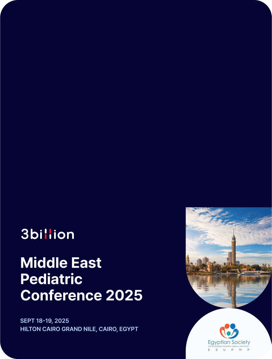 쓰리빌리언, 카이로에서 열리는 Middle East Pediatric Conference 2025 참가