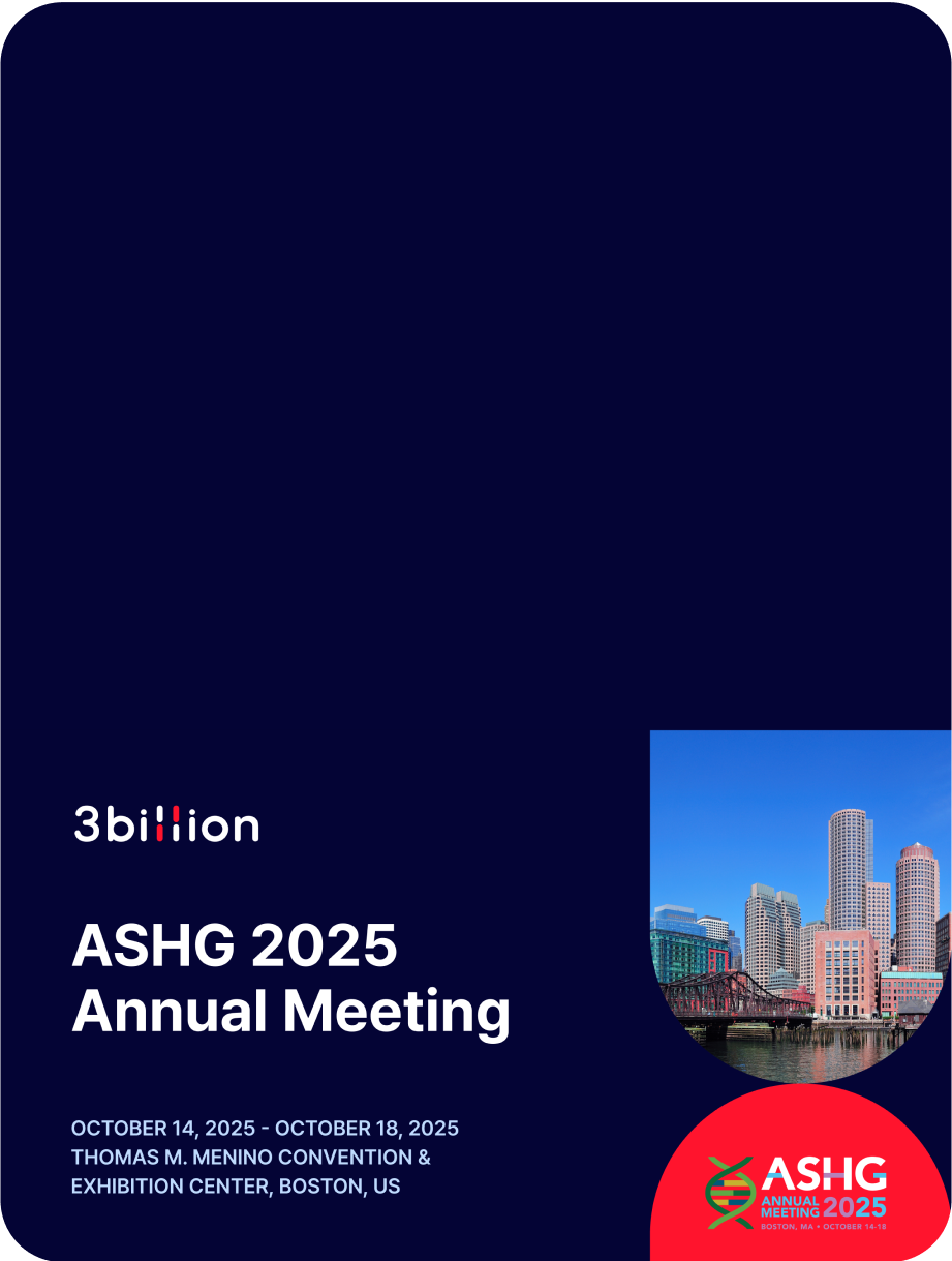 3billion to Unveil Four Research Abstracts at ASHG 2025, Highlighting AI’s Role in Rare Disease Diagnosis