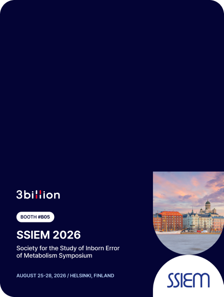 3billion to Showcase Newborn Genomic Screening Service ‘3B-NEO’ at SSIEM 2026
